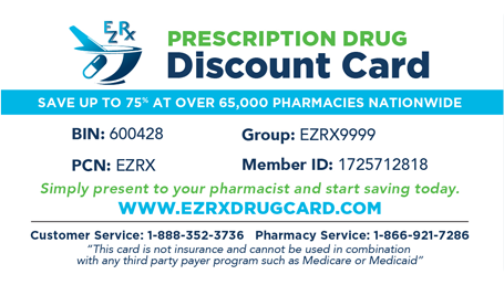 EzRx Drug Discount Card